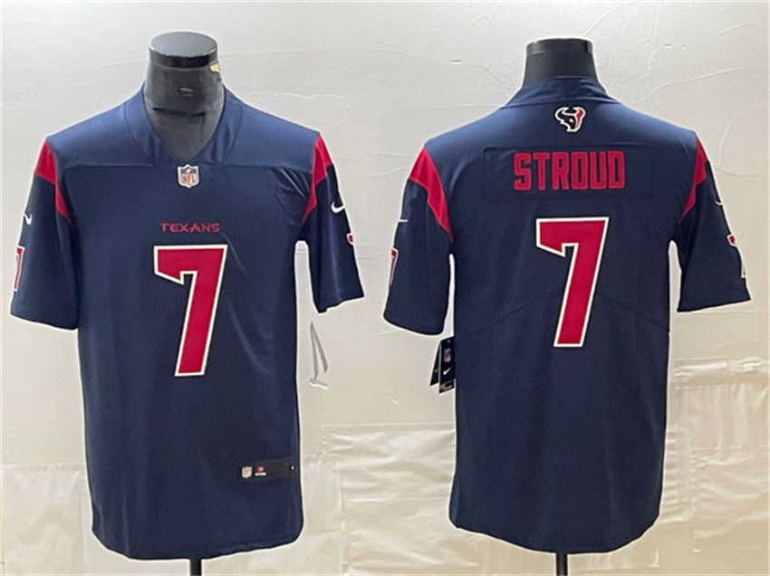 Men's Navy Houston Texans #7 C.J. Stroud Color Rush Vapor Untouchable Stitched Football Jersey